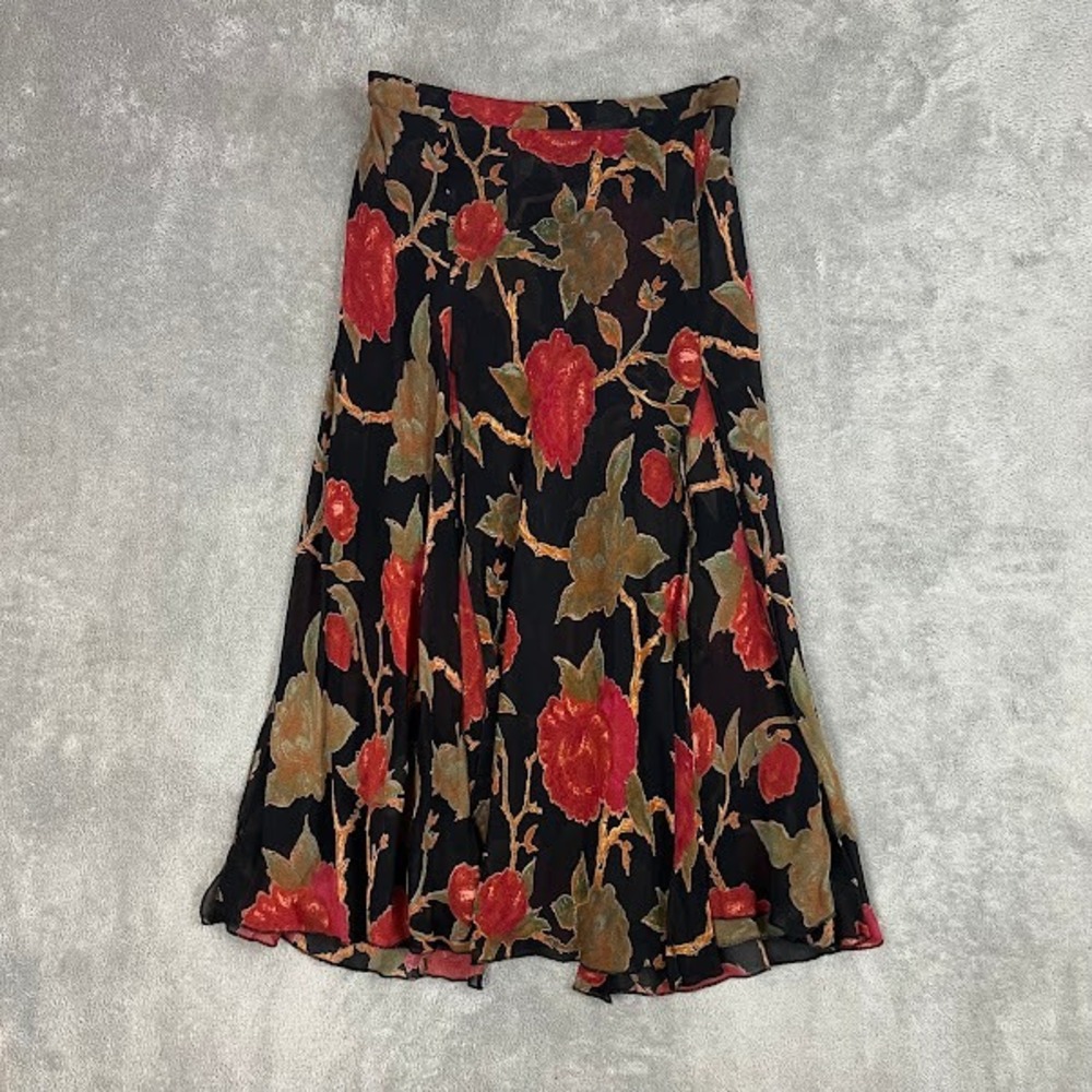 Vintage Sarah Arizona Floral Midi Skirt Womens S/M Layered Fairy Boho Romantic